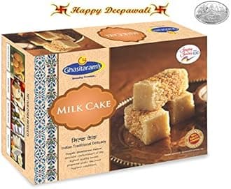 Punjabi Ghasitaram Halwai Diwali Special Milk Cake Gift Box with Free Silver Plated Coin. (400gms) Diwali Gift Box
