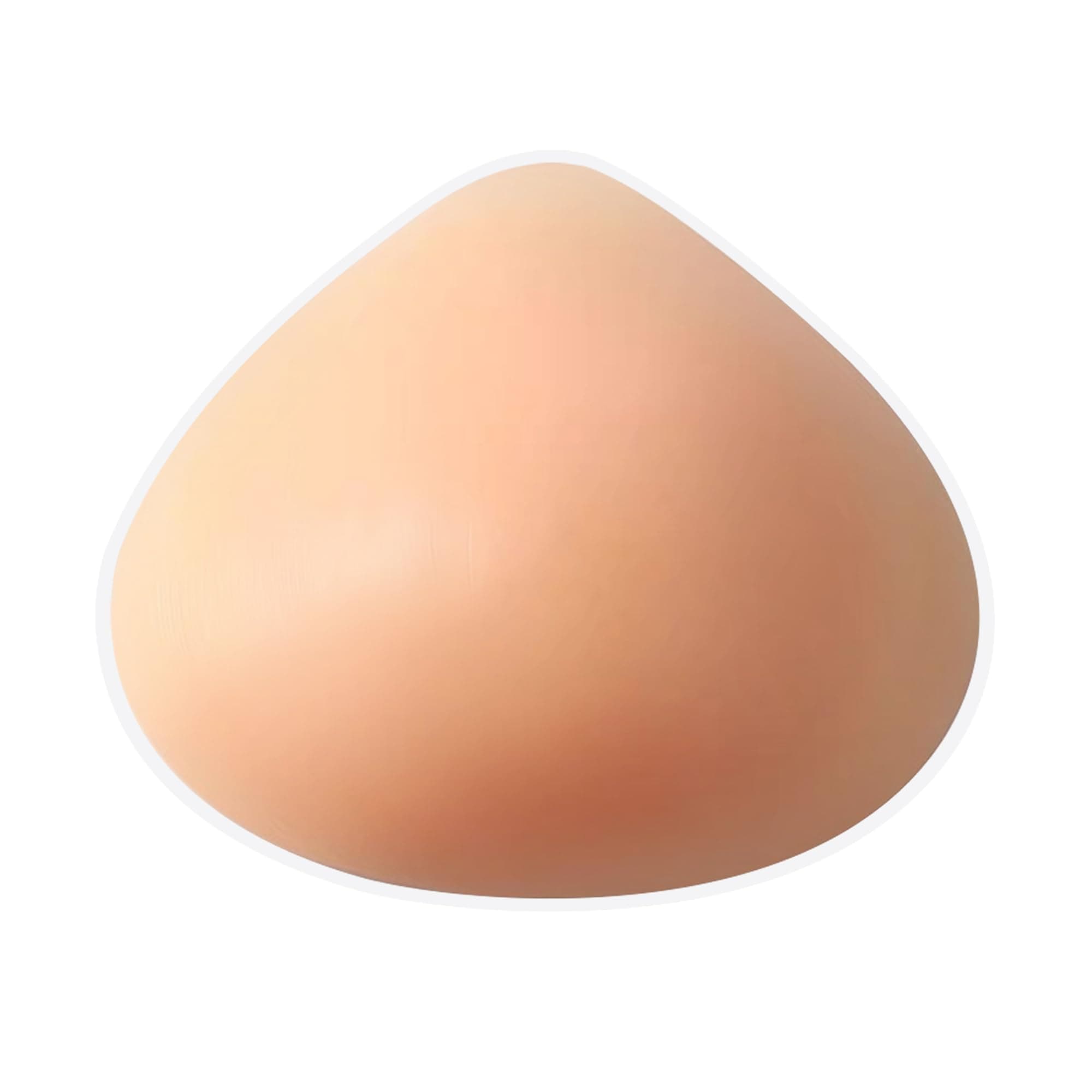 ELMIKA One Piece Mastectomy Prosthesis Silicone Breast Form Triangle Bra Enhancer Insert Concave Bra Pad B Cup 250g/piece, Beige, B Cup (250g/piece)