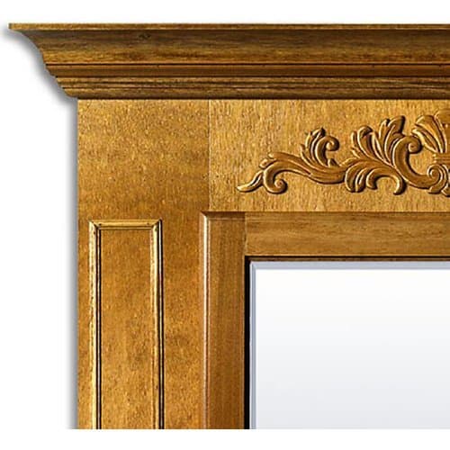 Canby Savannah Custom Double Medicine Cabinet, Oversized, Cinnamon, Left Hinge, Concealed Hinge, Wall Mount