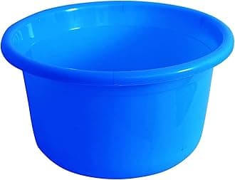 Kuber Industries Unbreakable Plastic Multipurpose Bath Tub/Washing Tub 35 LTR (Blue)-KUBMART11727