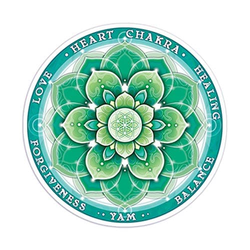 QuantaHeart Chakra 2-Sided Window Sticker, Multicolored