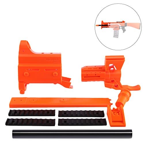 WOLFBUSH Stryfe Mod Kit Orange, Worker f10555 3D Printed Front Tube with 25CM Inner Pipe for Nerf Stryfe