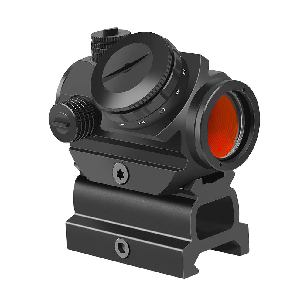 Feyachi RDS-22 2 MOA Red Dot Sight Compact Red Dot Scope 1 x 22mm，Selectable with 5 Slots 0.83”Riser Mount