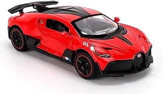 VARIYA ENTERPRISE® 1:32 Bugatti DIVO Toy CAR Toy Car Metal Pull Back Diecast Car with Openable Door and Sound Light, Gifts Toys for Kids【 RED 】