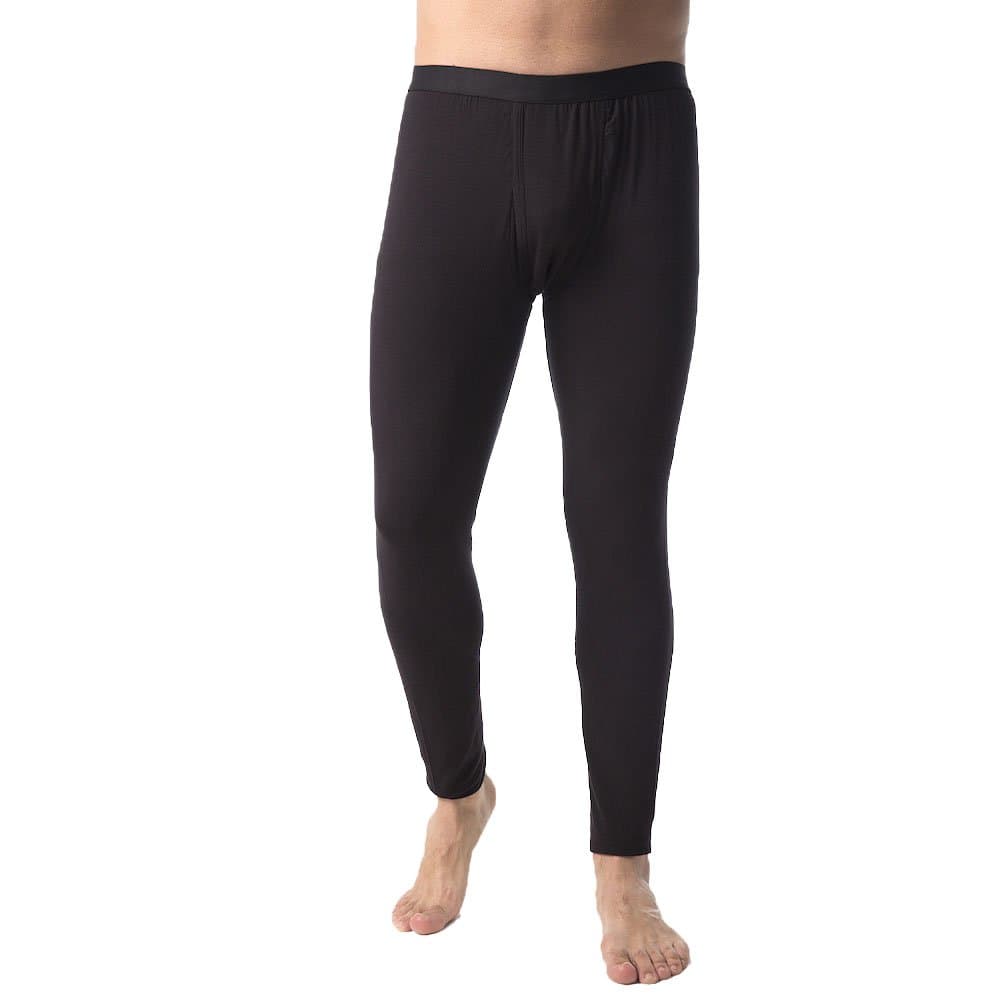 Jasmine Silk Men's Modal Thermal Long Johns Black