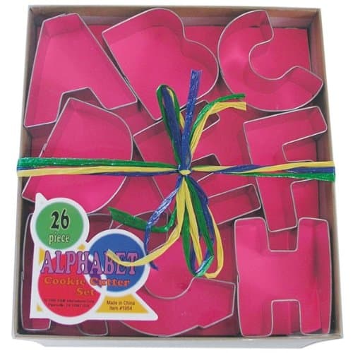 Alphabet 3" Tin Cookie Cutter 26 Pc Set L1954