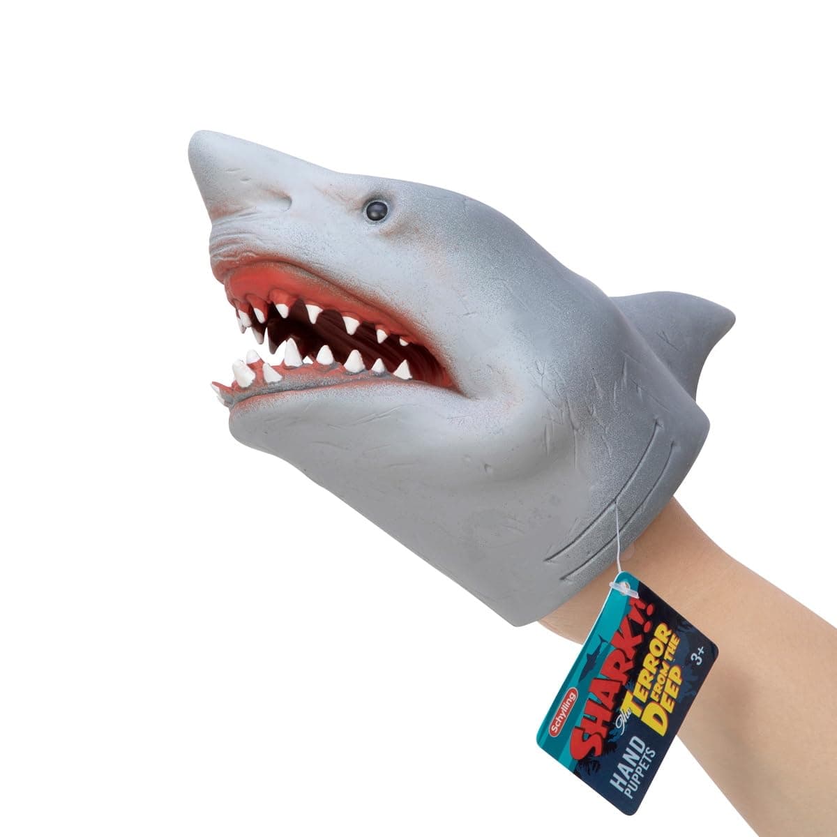 Shark Hand Puppet, Rubber, Kid, Multicolor, 6 Inch