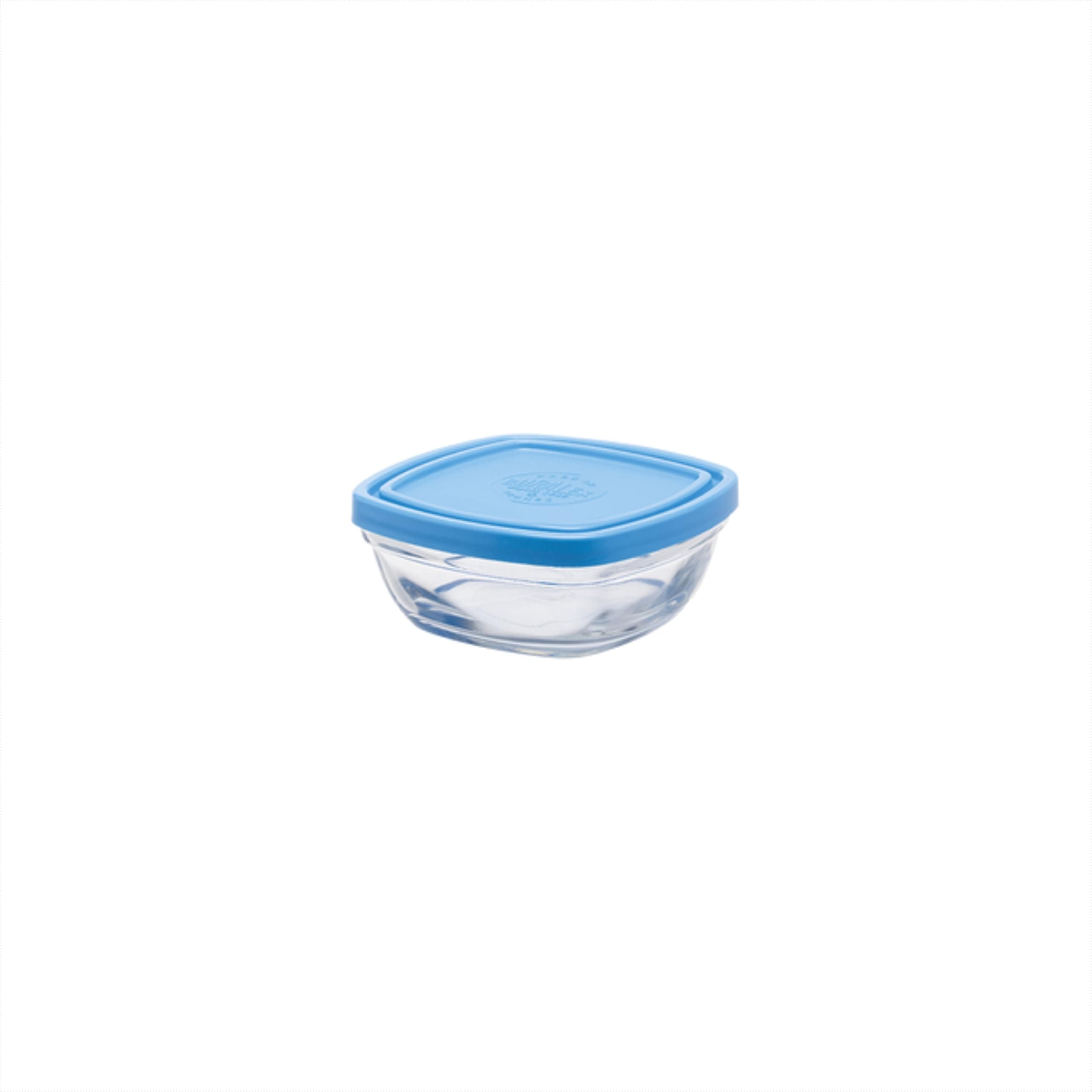 Freshbox Clear Square With Blue Lid 300 ml Pack of 3