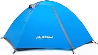 BISINNA 2/4 Person Camping Tent Lightweight Backpacking Tent Waterproof Windproof Two Doors Easy Setup Double Layer Outdoor Tents for Family Camping Hunting Hiking Mountaineering Travel