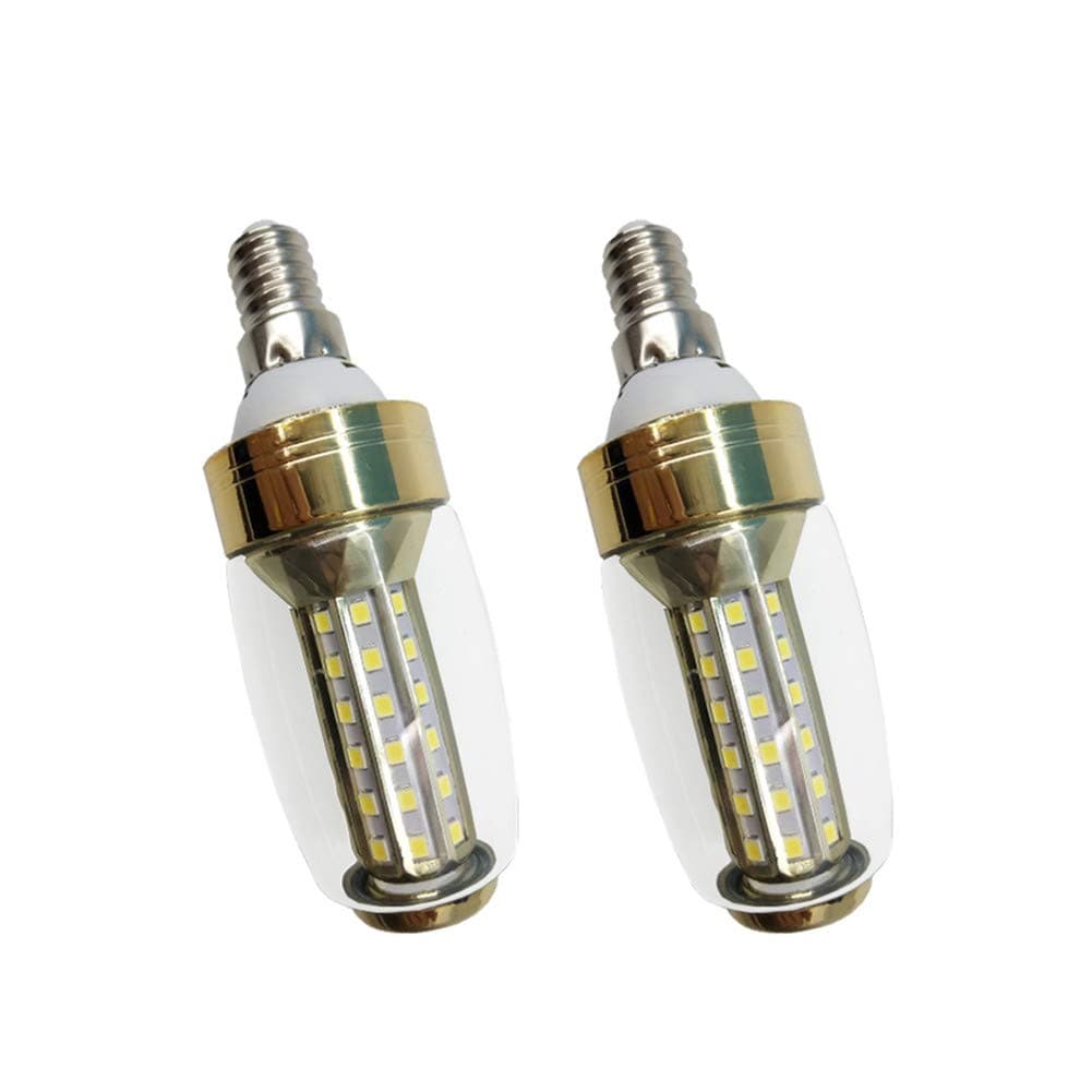 Pack of 2, 8W 2800-3200k E14 LED Corn Bulb Energy Saving Candelabra Bulb for for Ceiling Light Wall Sconce Lamp (Warm White)
