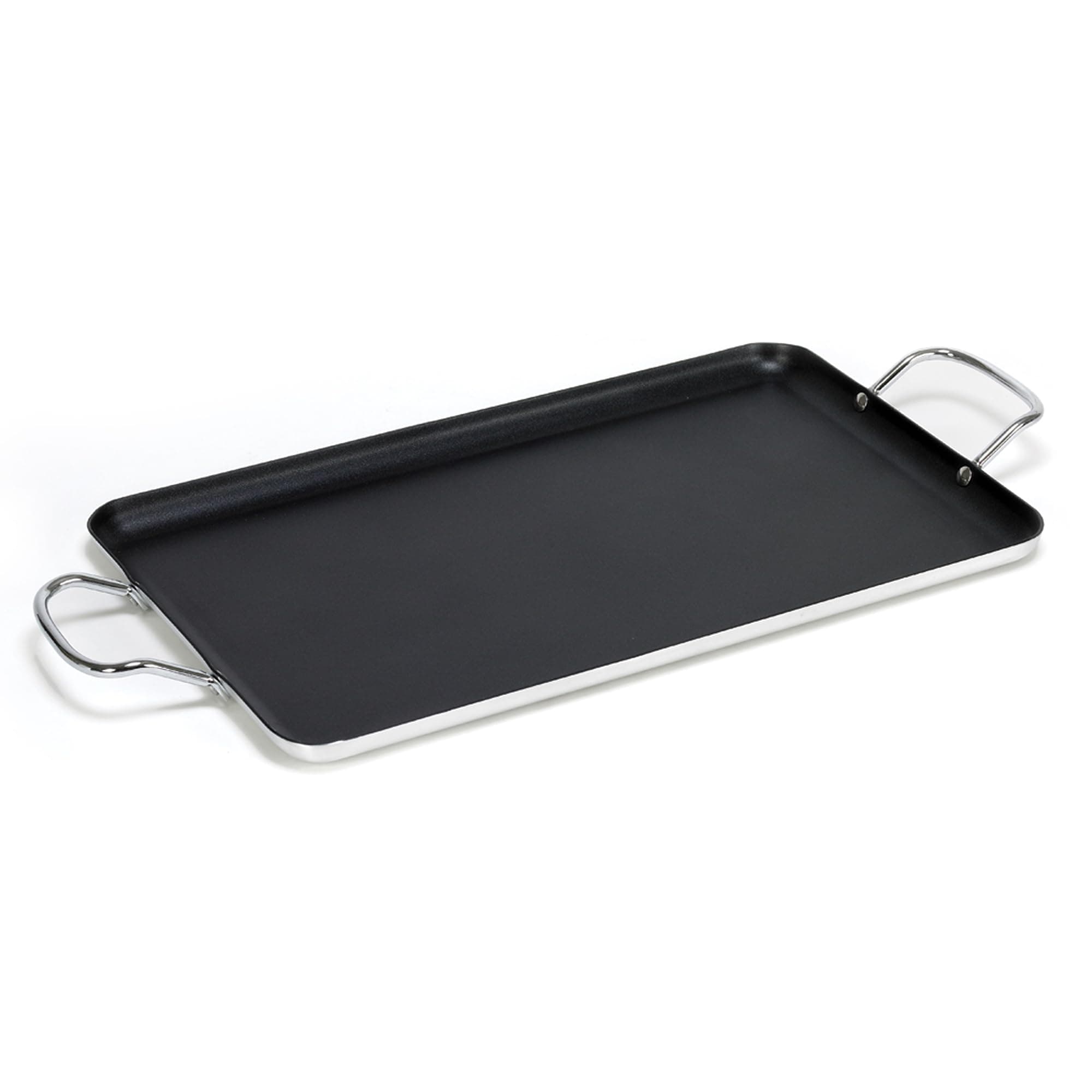 Double Burner Griddle Non-Stick 20-Inch, Black