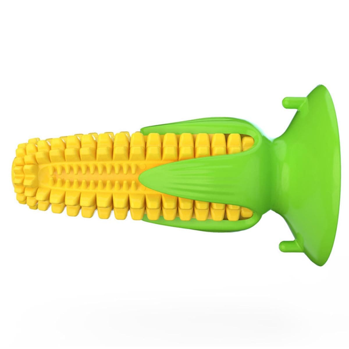 Dog Chew Corn Patterned Squeaky Dental Teeth Cleaning with Suction Cup for Aggressive Chewers Suitable for Medium Dogs