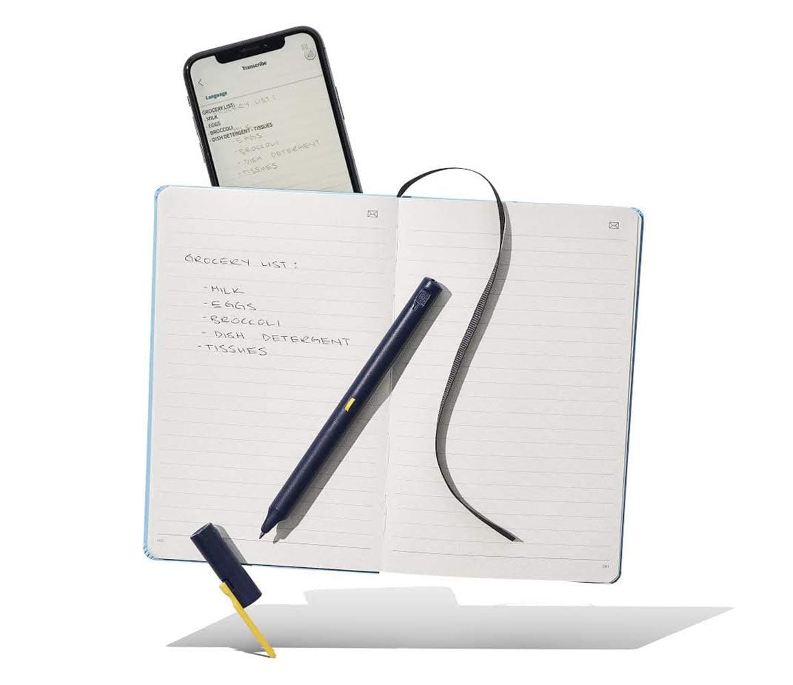 NEO SMARTPEN M1 Wireless Digital Pen (Navy) Bundle with N Handy Notebook (Light Blue, 150 Ruled Pages) - Compatible with Windows, iOS/Android Smartphones and Tablets