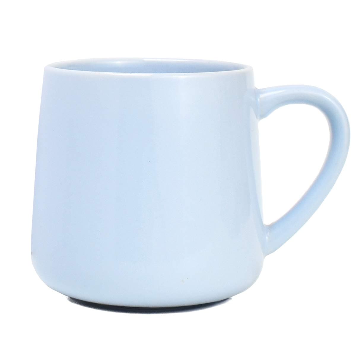 Bosmarlin Large Glossy Ceramic Coffee Mug, Tea Cup for Office and Home, 18 oz, Suitable for Dishwasher and Microwave(Blue, 1)