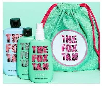 (4 PACK) The Fox Tan Triple Threat with The Fox Tan Draw String Cotton BAG - Rapid Mist & Rapid Elixir & Sun Tan Sealer & Bag TANNING ACCELERATORS