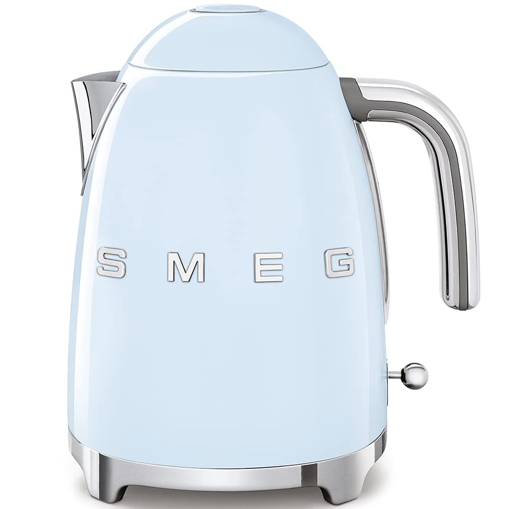 50's Retro Style Electric Water Kettle with Automatic Shutoff, Removable Base, and Water Indicator, KLF03PBUS, Pastel Blue