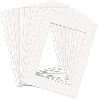 ReaJoys Picture Mounts, 10pcs White Photo Mounts for Frames A4 Mount Board Card Picture Frame Mats for Paintings Photo Artwork