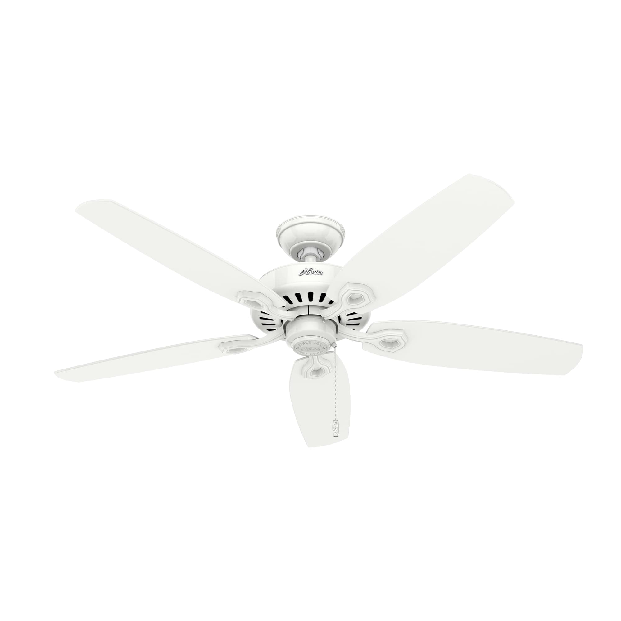 Hunter Fan Company 53240 Builder Elite Indoor Ceiling Fan with Pull Chain Control, 52 Inches, Snow White Finish