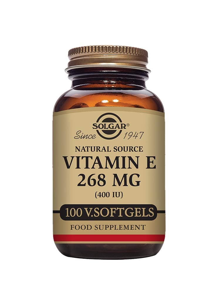 Solgar Natural Source Vitamin E 268 mg (400 IU) Vegetable Softgels - Pack of 100 - Fights Free Radicals - Immune System Support - Vegan and Gluten Free