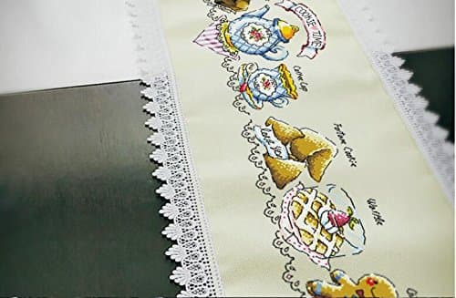 Cotton Table Runner Cross Stitch Kits, Easy Cross Stitch for Table Runner