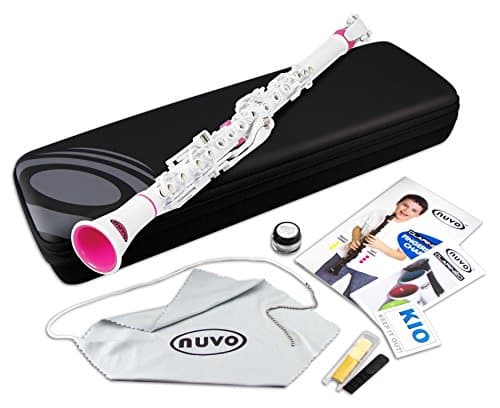 NUVO Clarinéo - Clarinet Starter Set - With DVD, CD and Exercise Book - In German White-pink