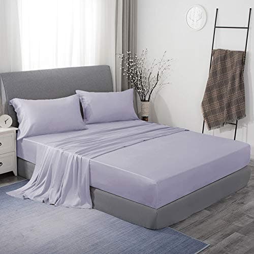 JSD Tencel Sheet Set King Lyocell Sheets 4 Piece Silky Soft Eucalyptus Sheets Hotel Bedding Sheets Burgundy 16" Deep Pocket