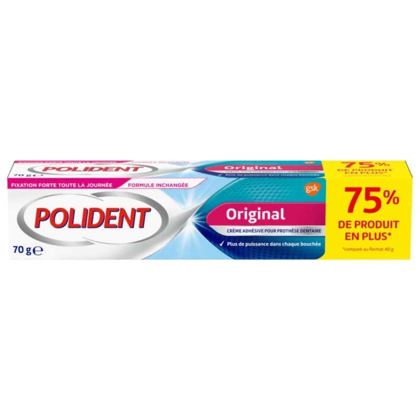 Polident Original Extra Strong Fixing Cream for Partial or Complete Dentures 70 g