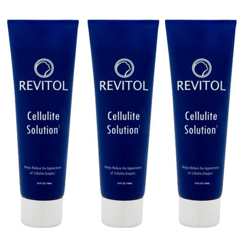 Revitol Cellulite Solution with Caffeine and Vitamin E – Powerful brand new formula with 100% all-natural ingredients and fast acting results! Moisturizing cream with no odor or greasy feel. 3 pack
