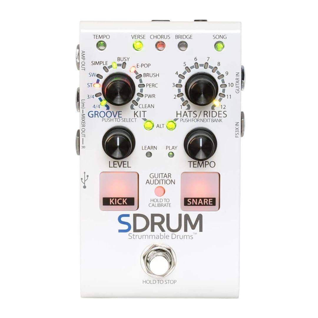 SDRUM Guitar Effects Pedal Strummable Drum