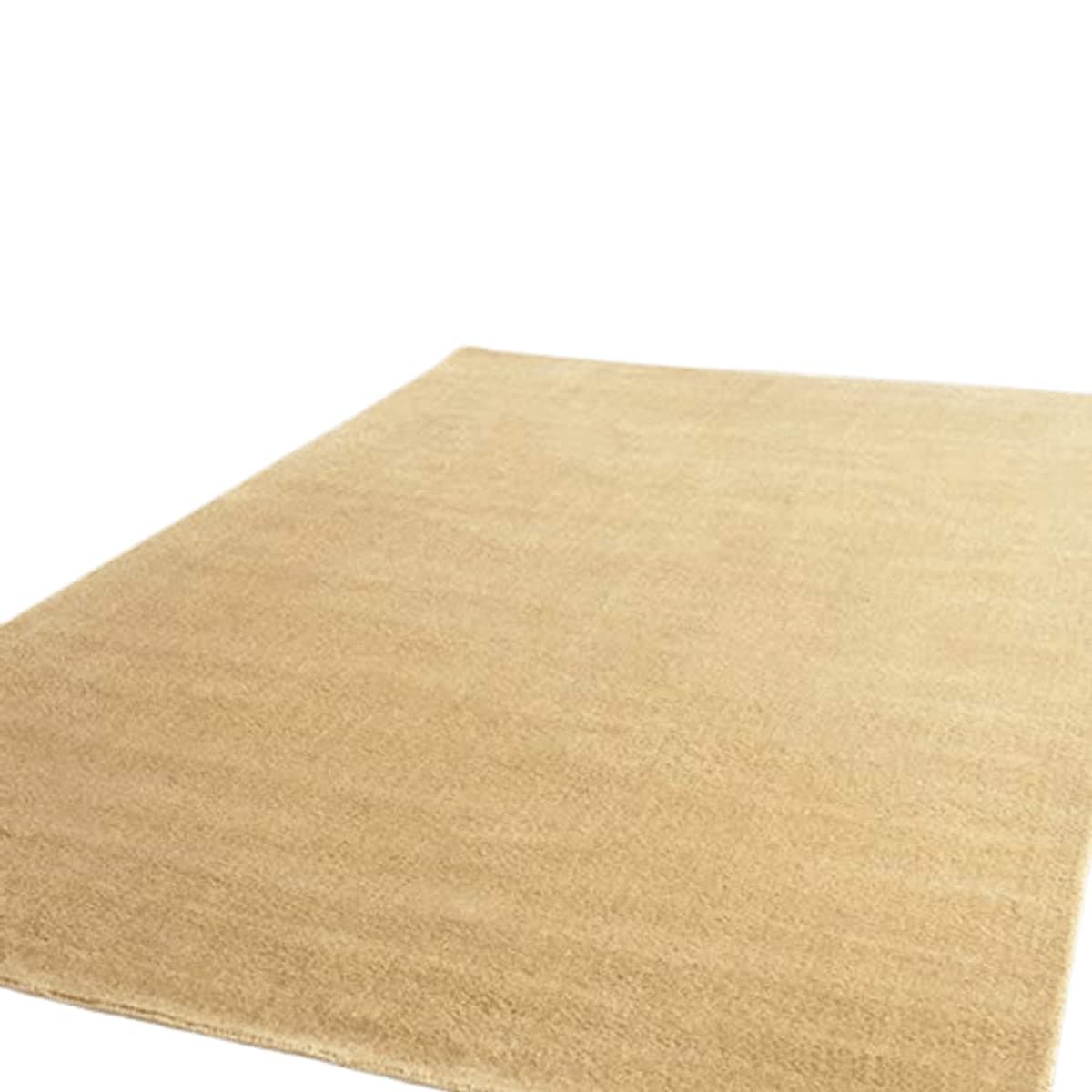 ZARACARPETS Solid Plain Exported Quality Hand Made Carpets and Rug Size 5 Feet by 8 Feet (5x8 feet) Gold