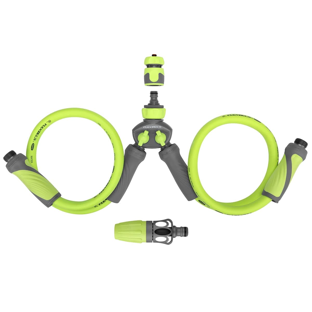 Flexzilla Marine Twin Outboard Flush Kit, 6-Piece 5/8" 3/4" - 11 1/2 GHT - HFZGSK01