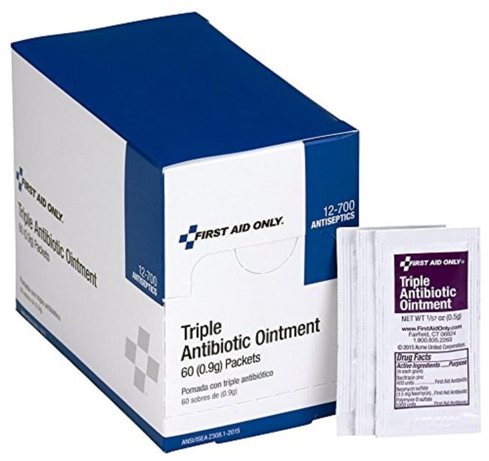 First Aid Only 12-700 Triple Antibiotic Ointment Packets, 60 Count