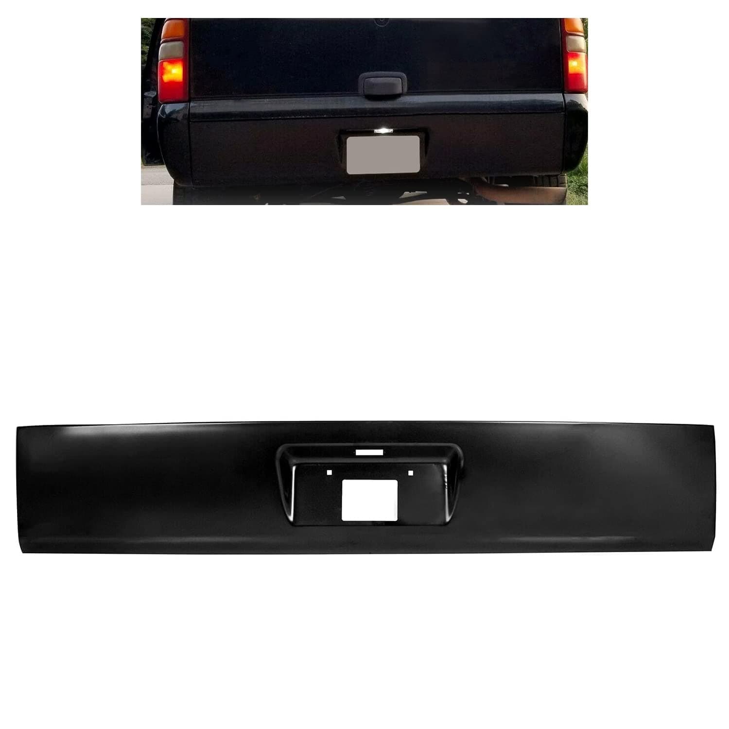 HECASA Rear Roll Pan W/LED Light Compatible with 2000-2006 Chevy Suburban/Tahoe/GMC Yukon