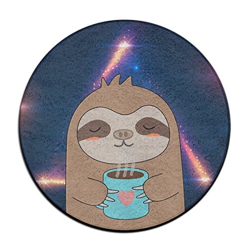 Cute Coffee Sloth Doormat Entrance Mat Floor Mat Rug Indoor/Outdoor/Front Door Mats Non Slip