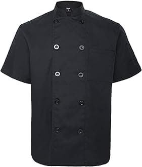 TopTie Unisex Short Sleeve Chef Coat Jacket