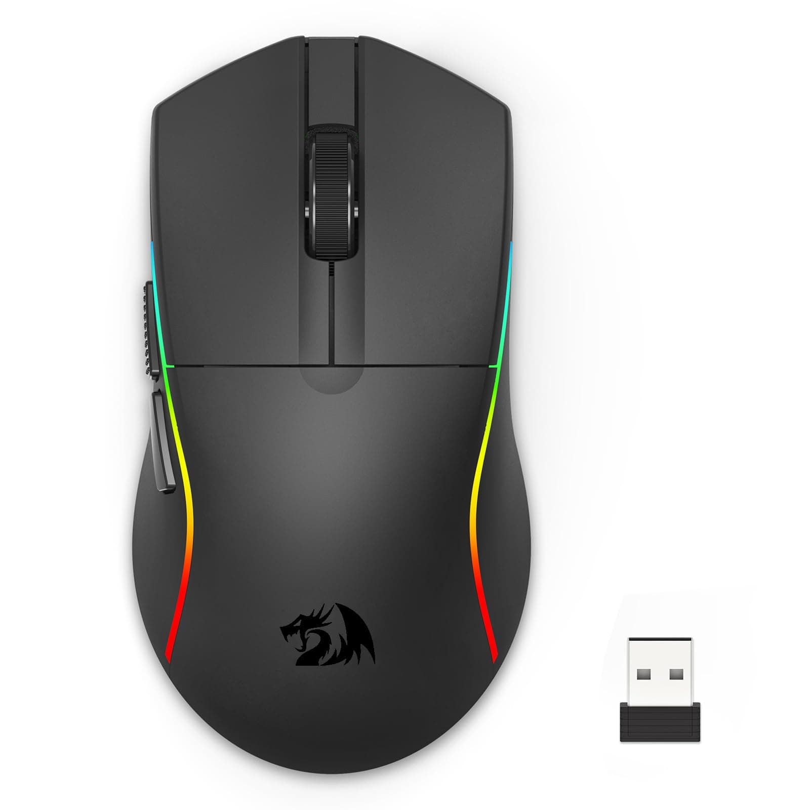 M816-PRO Wireless Gaming Mouse, 26K DPI Tri-Mode 61G Ultra-Light Mouse Gaming, RGB, 6 Full Programmable Buttons Mice, Software Support, 200Hrs Long Battery Life for PC, Mac