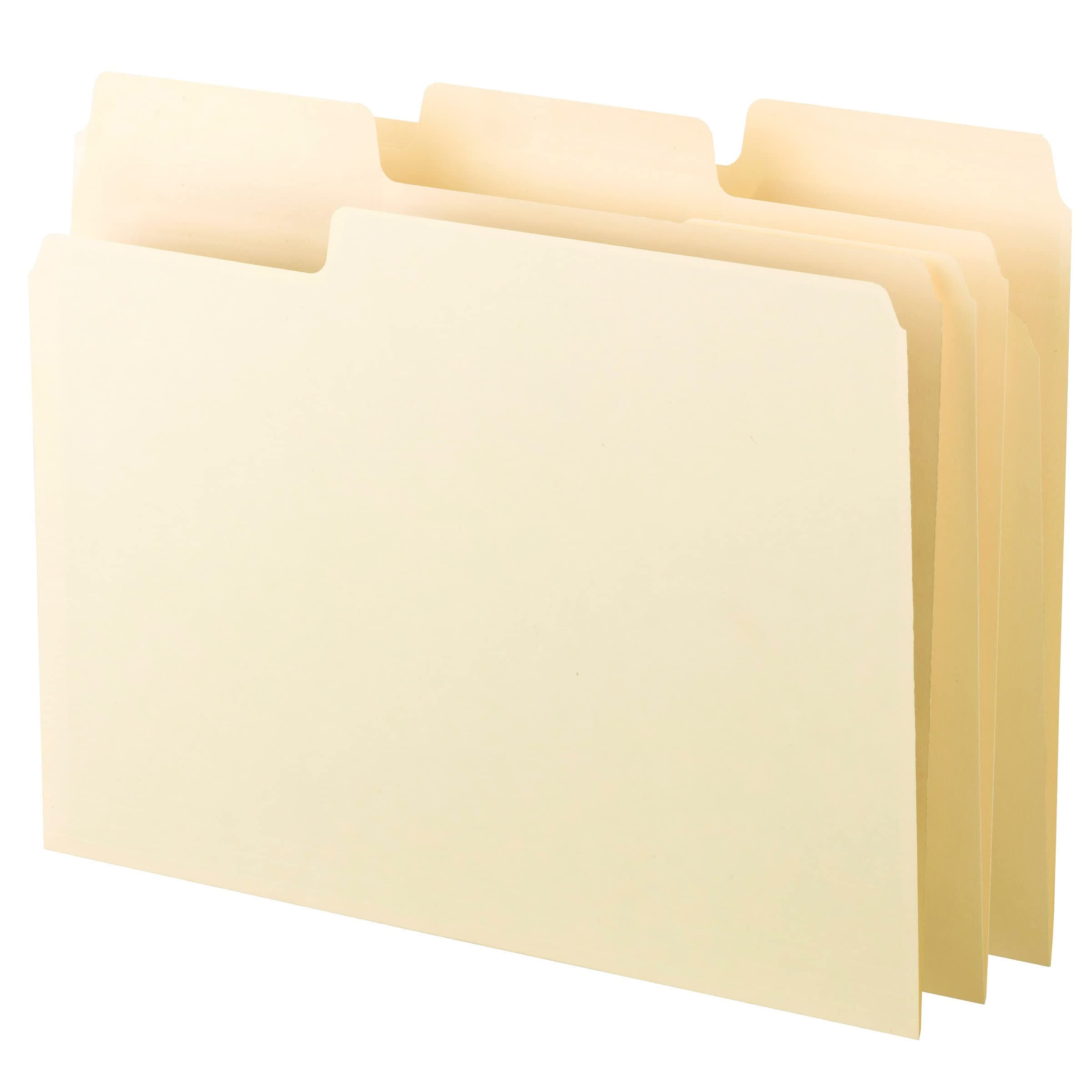 Smead Erasable SuperTab® File Folders, Erasable 1/3-Cut Tabs, Letter, Manila, 24 per Pack (10380)