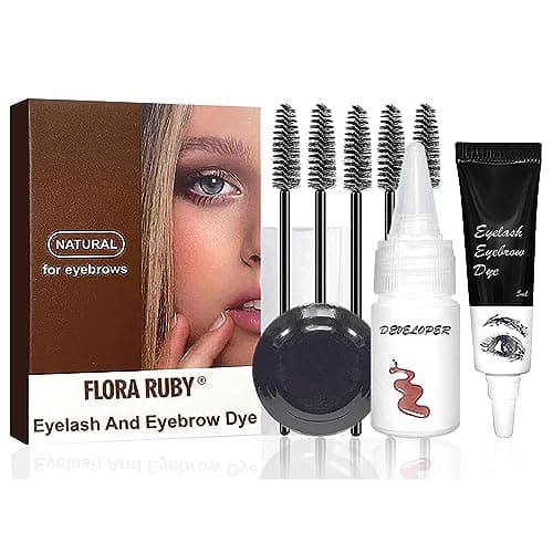 2 in 1 Black Color Set for Lashes and Brows, Natural Ingredient Bushy Eyebrow Color Makeup Kit (Black)