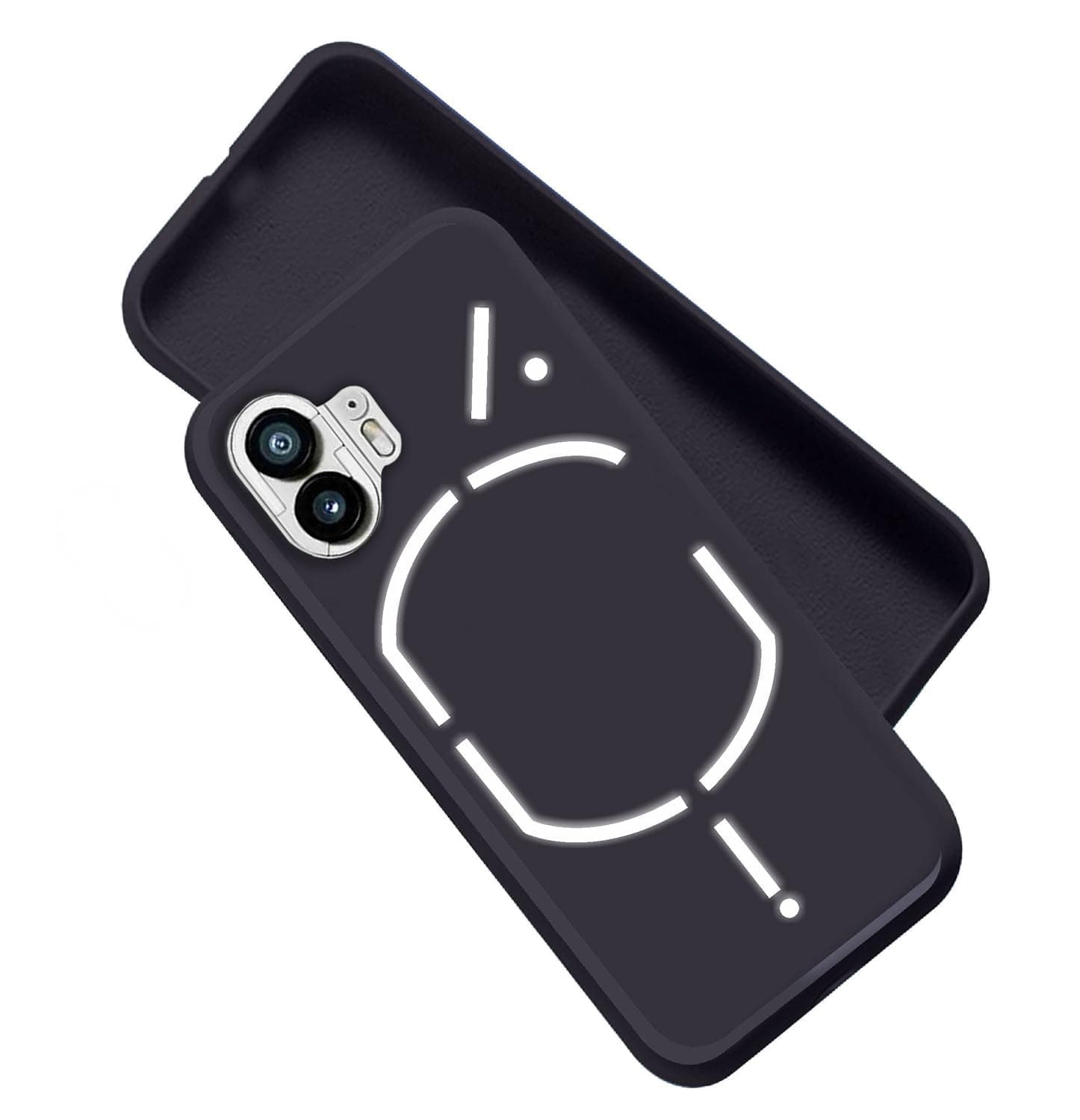 A rtistque Liquid Silicone Back Cover Case for Nothing Phone 1 Matte Shockproof TPU Soft Flexible with Camera Protection - Black