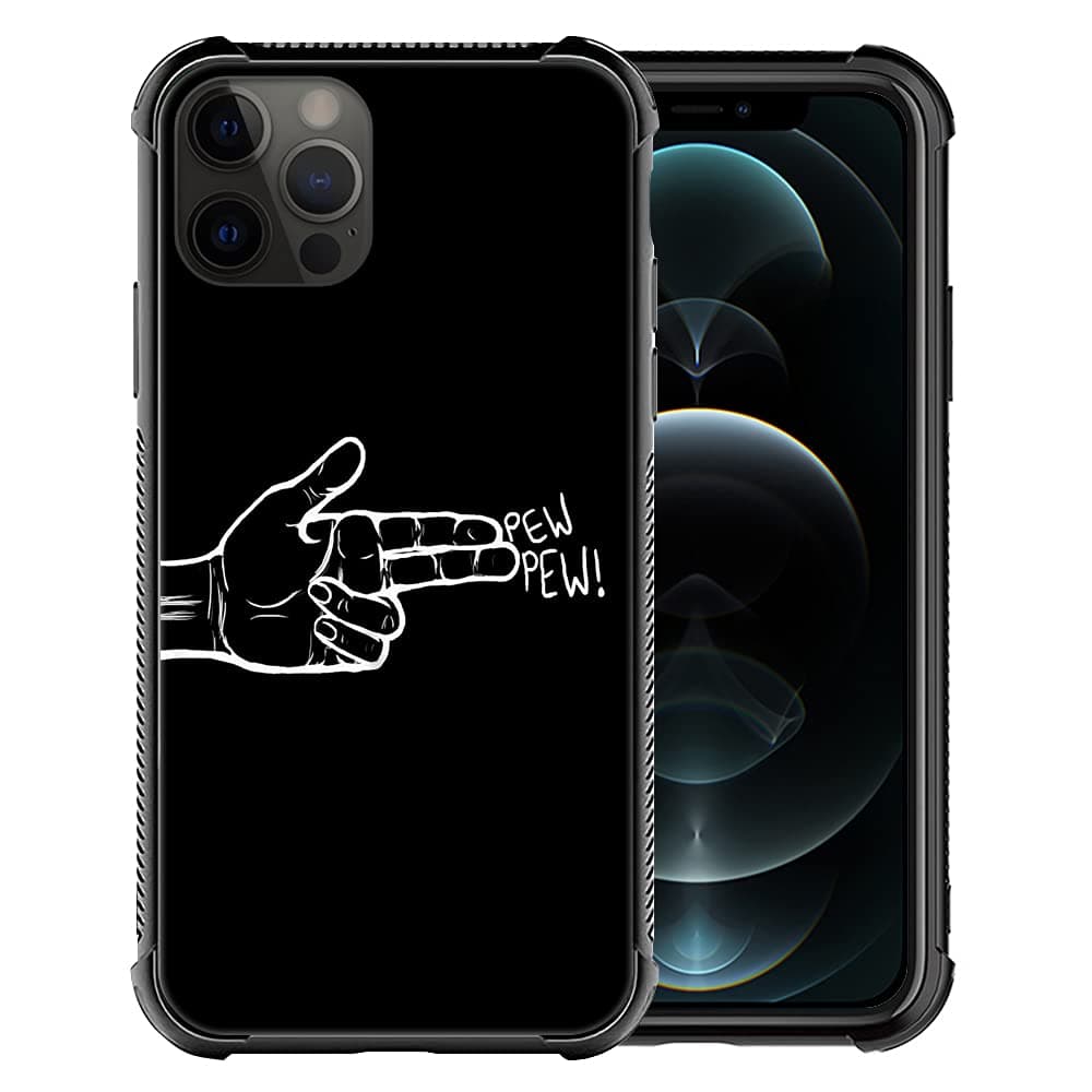 Hensuske Case Compatible with iPhone 13 Pro,Hand Gun 13 Pro Cases for Boys Man,Multi-Colored Fashion Patterns Non-Slip Shock Absorption Soft TPU Bumper Cover Case Compatible with iPhone 13 Pro 6.1 in