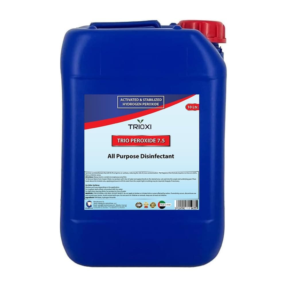 Trio Peroxide 7.5 Activated & Stabilized Hydrogen Peroxide All Purpose Disinfectant (10 Litre)