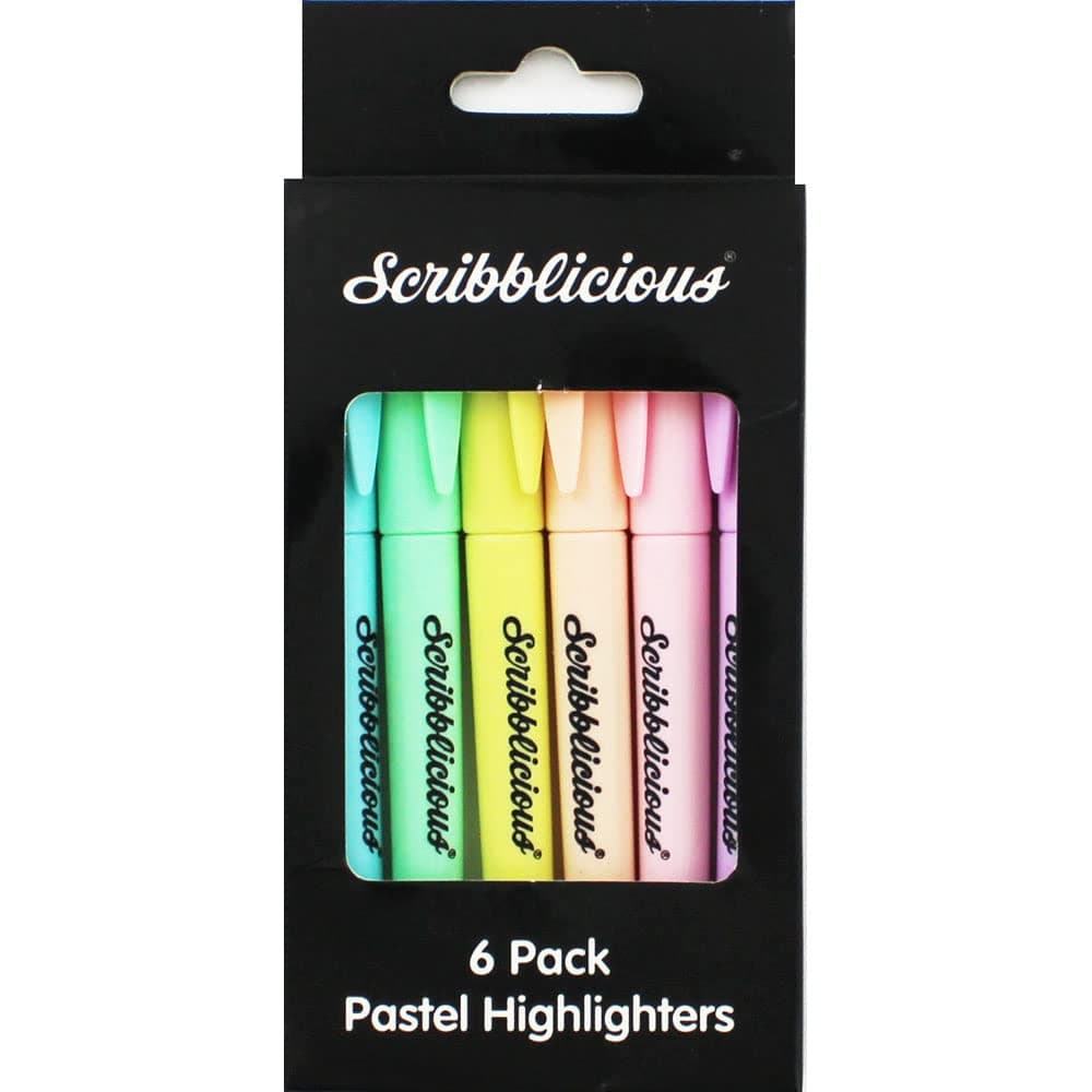 Pastel Highlighters - Pack of 6