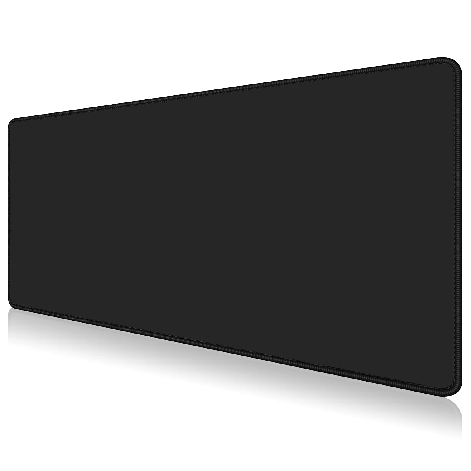 Dapesuom Large Mouse Pad, Extended Gaming Mouse Mat with Stitched Edges, Full Size Desk Mats with Non-Slip Base, Computer Big Desktop Keyboard Pad for Laptop, Office, 23.6 x 11.8 in, Jet Black