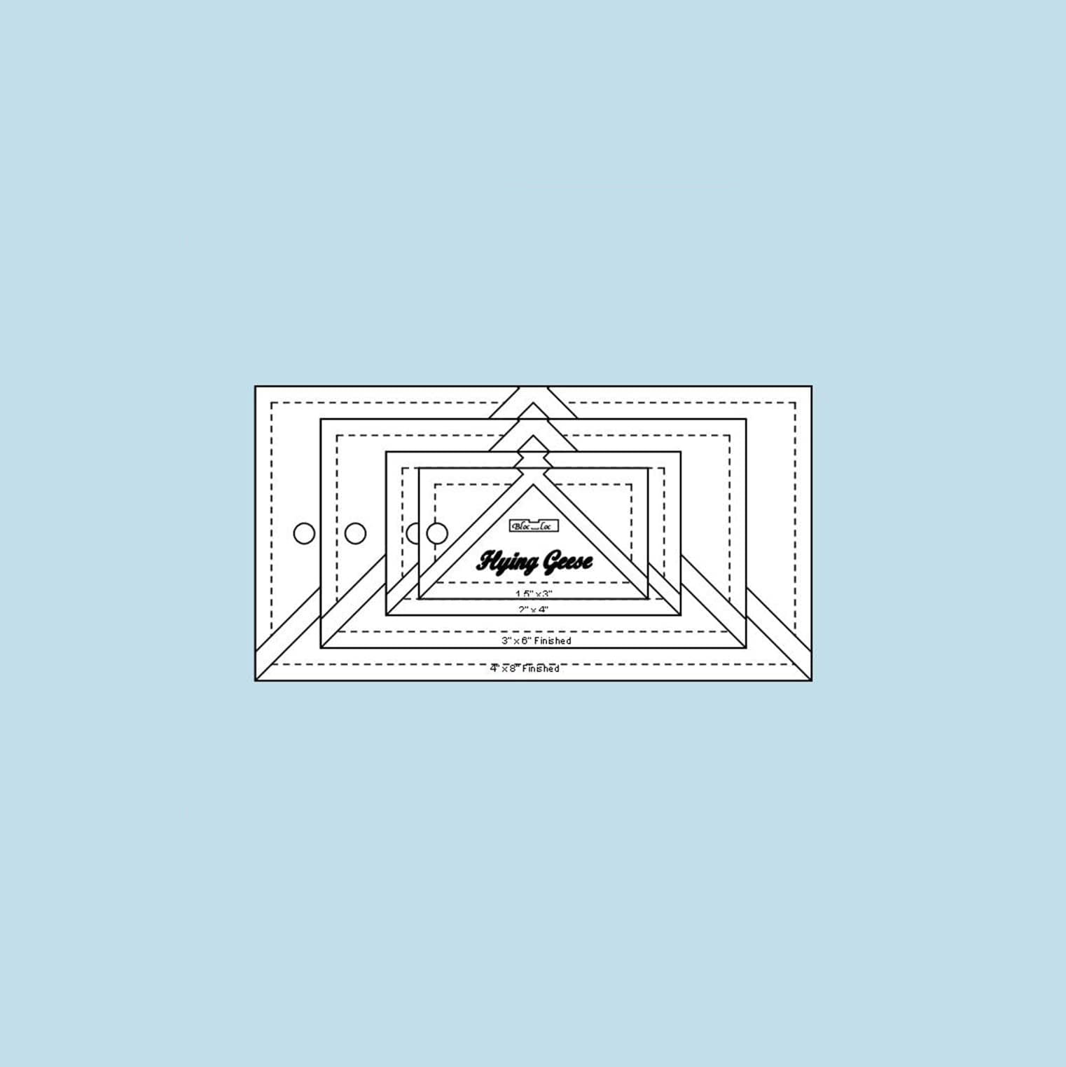 Flying Geese Ruler Set #1: (1 1/2” x 3”, 2” x 4”, 3” x 6”, 4” x 8”)