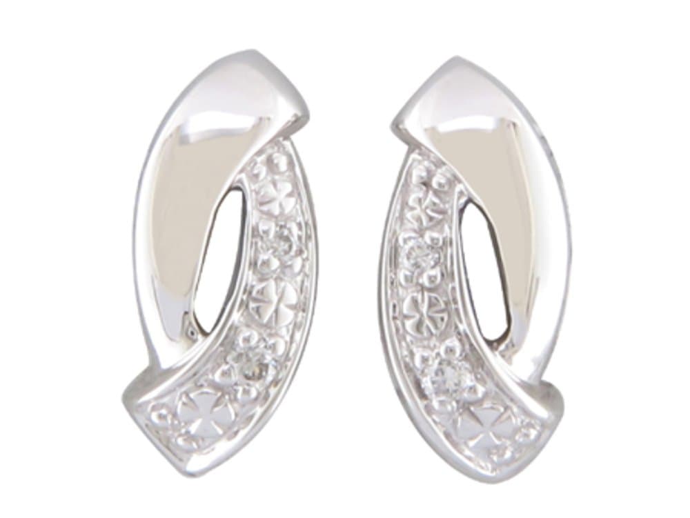 10K White Gold Diamond Earrings(29)