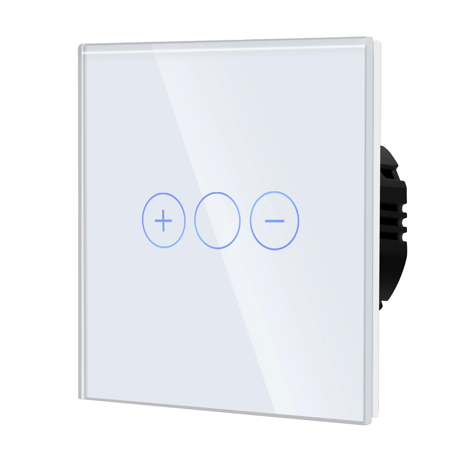BSEED Dimmer Light Switch,Glass Touch Panel,LED Lights,No Neutral Wire Required,1 Gang 1 Way,86mm White