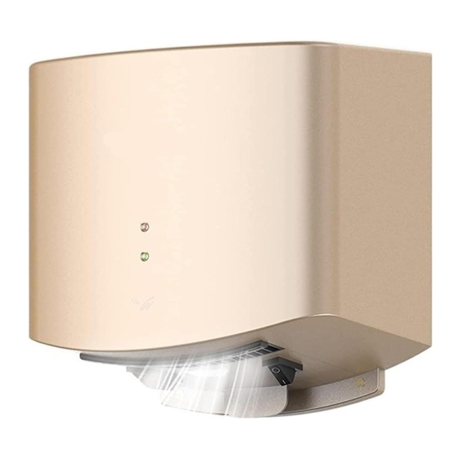 Electric Hand Dryer, 1400w Wall-Mounted Automatic Induction Hand Drying Device, Commercial High-Speed ​​energy-Saving Hand Dryer with Hot and Cold Switch,Gold