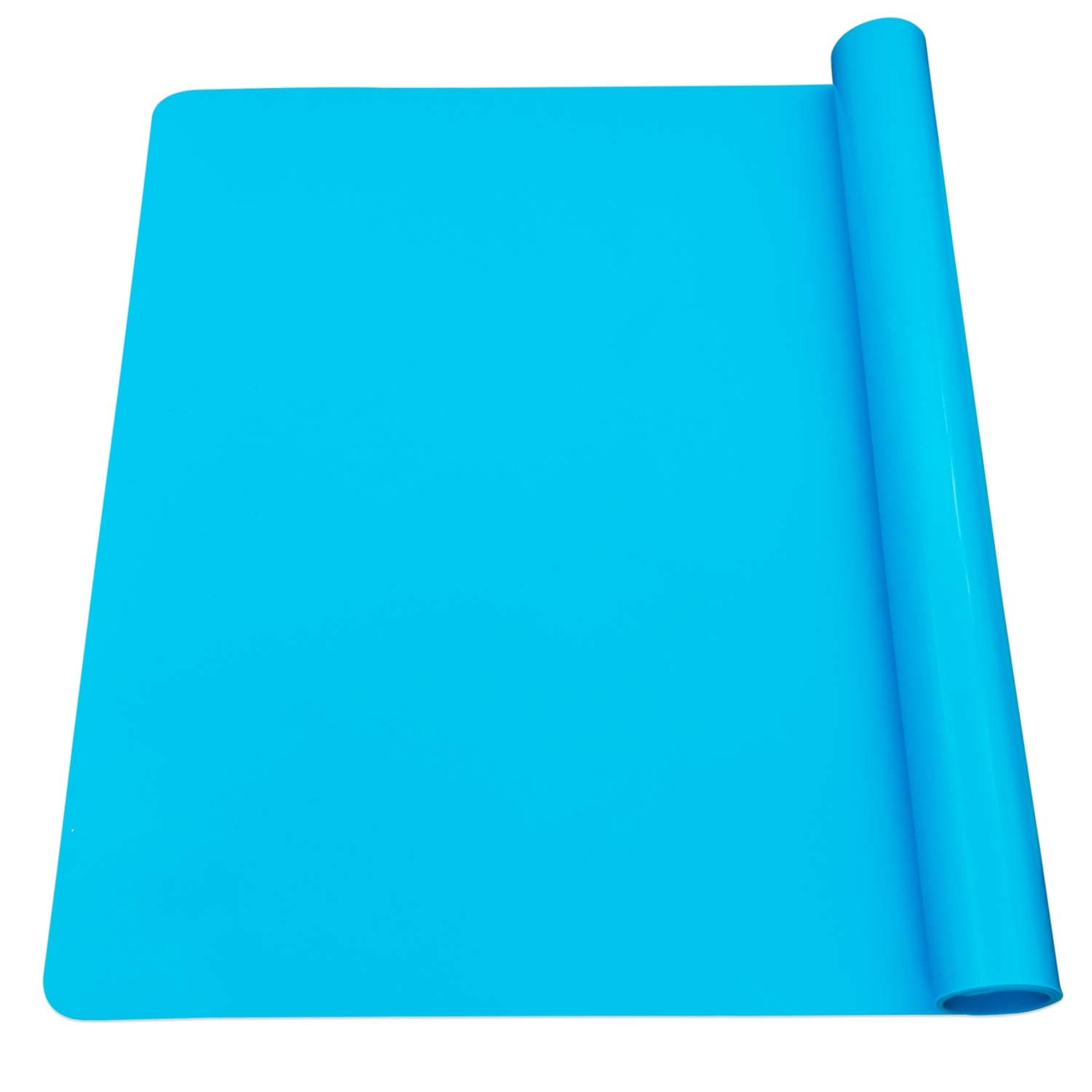 Moukiween Blue Oversize Silicone Mat 25.6'' x 17.7'', Silicone Sheet for Crafts, Nail Arts, Painting, Epoxy Resin Jewelry Casting Mat, Countertop Protector, Table Placemat Pad, Nonstick Nonslip