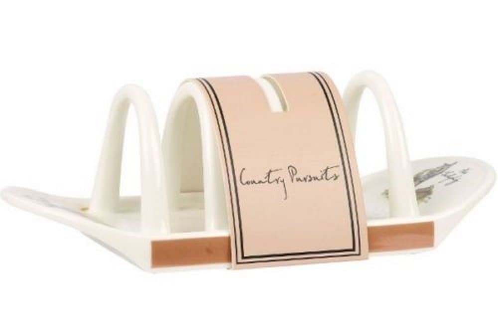 Country Pursuits Toast Rack, Ceramic, Multi-Colour, 21 x 8.3 x 7 cm