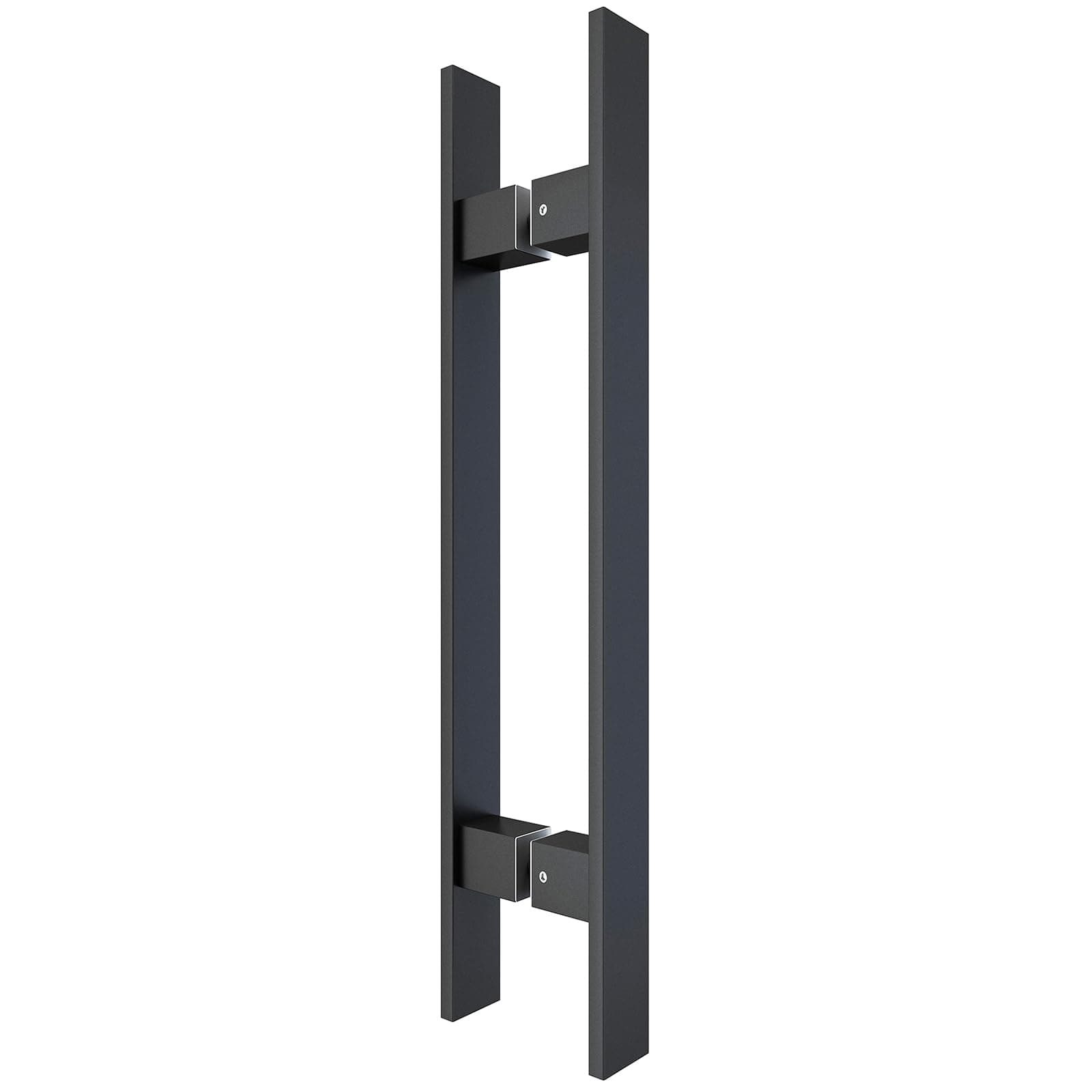 - 36" Barn Door Push Pull Handle,Heavy Duty Grade-304 Stainless Steel Square Commercial Door Handle,Entrance Entry Front Office Handle Pull Set for Wood Glass Panel,Black